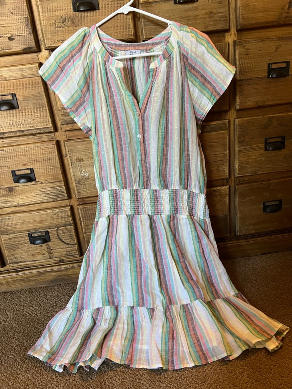 Rails Pastel Striped Cotton Dress in Pink, Green, Blue, Yellow